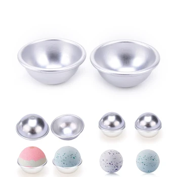 

2pcs/set Aluminum Bath Bomb Molds DIY Bath Fizzy Sphere Round Ball Molds