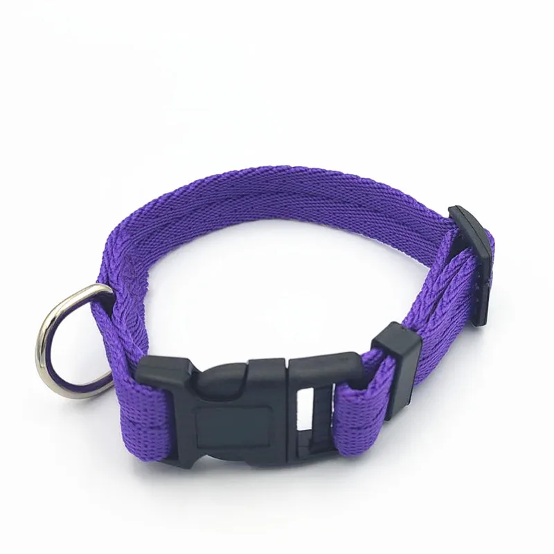 Adjustable 7 colors nylon dog collar pet collar dog cat collar pet supplies hot sale