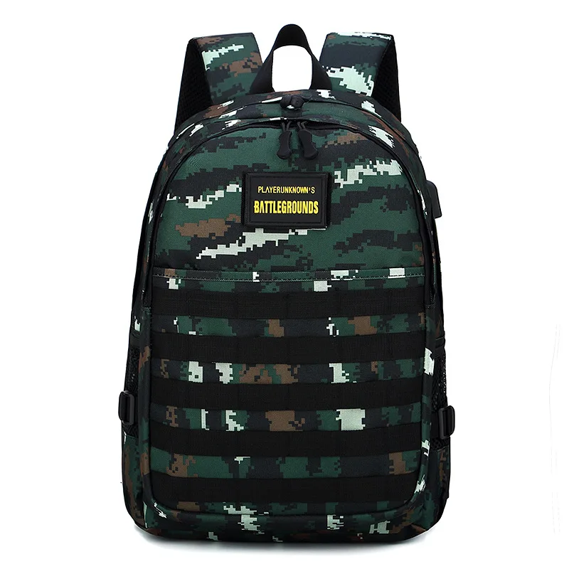 

Playerunknown's Battlegrounds PUBG USB Port Backpack Shoulder Bag Knapsack Rucksack Cosplay Zipper Large-capacity Student School