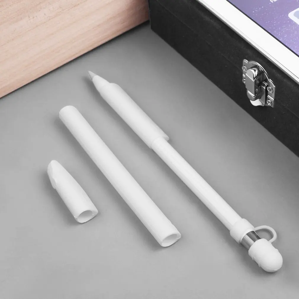 Новинка, мягкий силиконовый чехол для Apple Pencil, для iPad, чехол с наконечником для карандашей, держатель для планшета, стилус, 360, полный защитный чехол, сумки