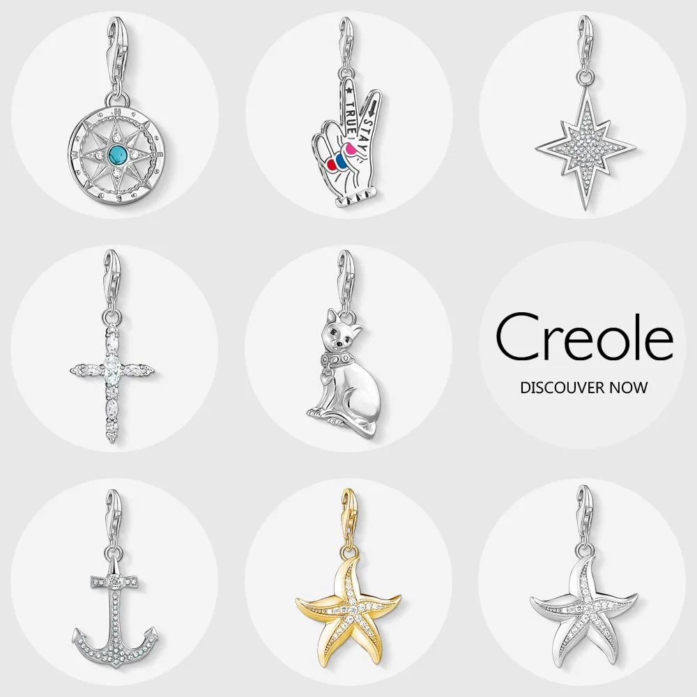 

Compass Stay True Siamese Cat Cross Glitter Star Anchor Starfish Charm Pendant,2019 Autumn Fashion Jewelry 925 Sterling Silver