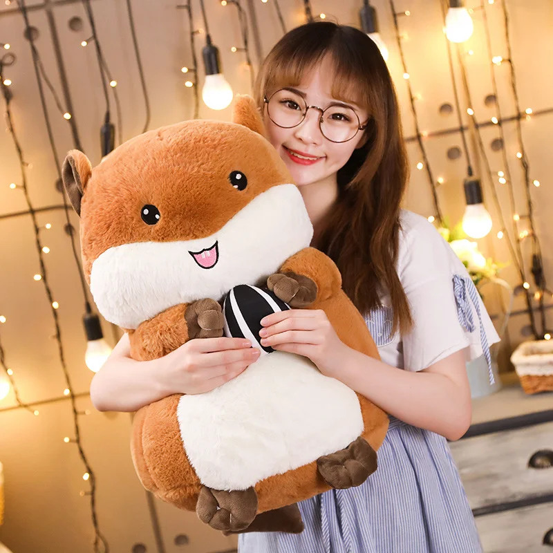 1 шт. 35/45/65 см Прекрасный держа фруктовый хомяк плюшевые игрушки kawaii мягкие игрушки для животных с одеяло милые куклы на день рождения подарки на Рождество