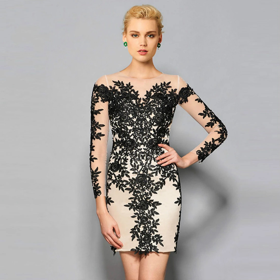 black short mermaid dress