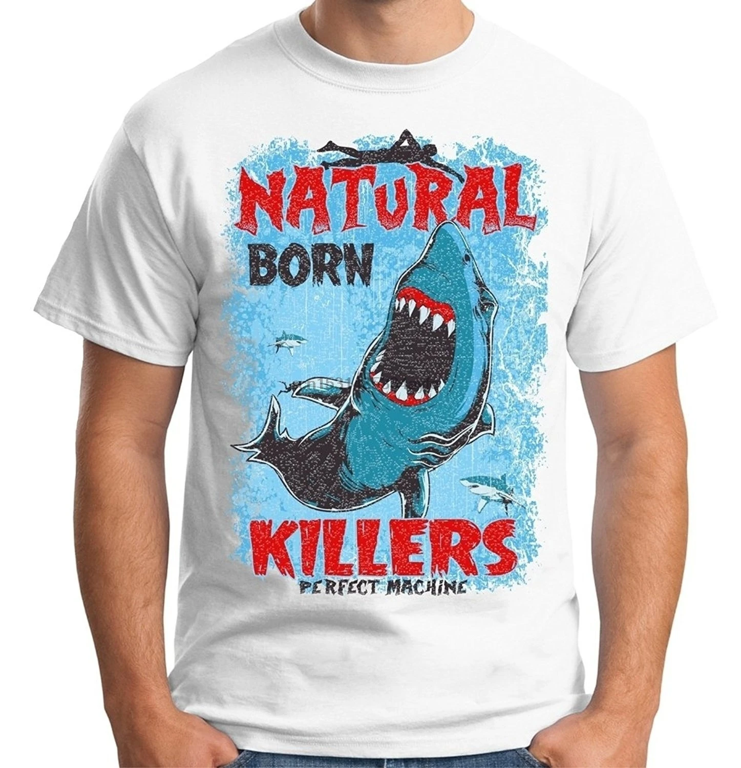 Men'S Fashion T Shirt Sharks Natural Born Killers | Мужская одежда