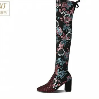 

2020 winter women's boots over the knee boots sexy women over the knee shoes non-slip shoes pointed toe fashion women's super hi