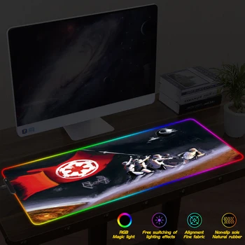 

FFFAS Magic Mouse Pad RGB LED design Cool light switch freely Detachable micro USB interface Notebook computer PC mat