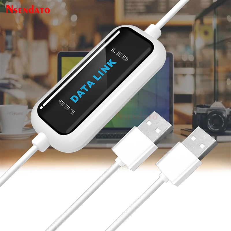 USB 2.0 PC To PC Sync Data Link Transfer Bridge Extension Cable Male to Male Online Share Net Data File Transfer USB2.0 Cable