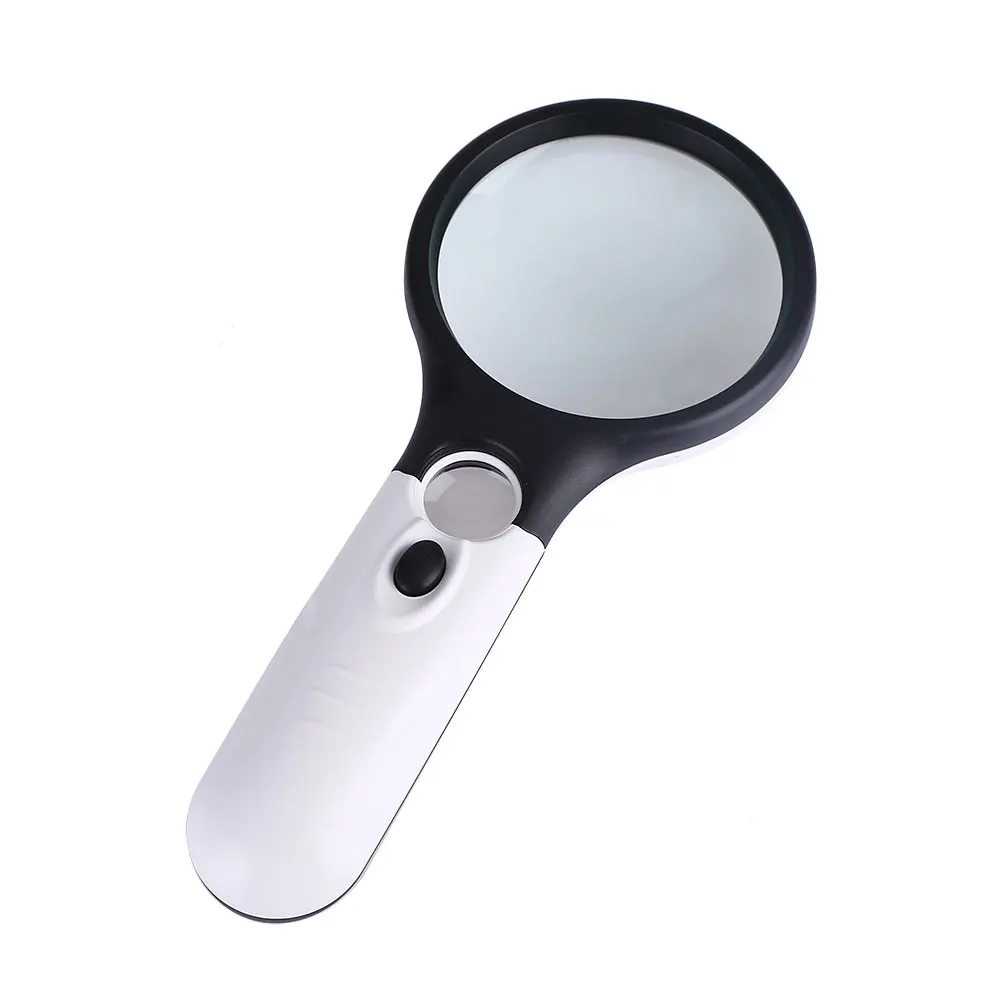 

3 LED Light 45X Magnifier Home Office Reading Jewelry Newspaper Watch Map Loupe