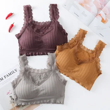 

Lace Bra Fashion Fitness Yoga Tops Women Girls Sport Bra Cotton Women Tops Breathable Yoga Running Sport Bra Sujetador Deportive