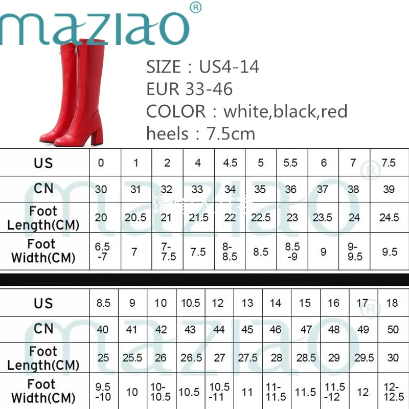 Г., женские сапоги до колена на молнии на высоком каблуке Офисная женская модельная обувь из искусственной кожи демисезонные сапоги женские большие Size33-46, MAZIAO