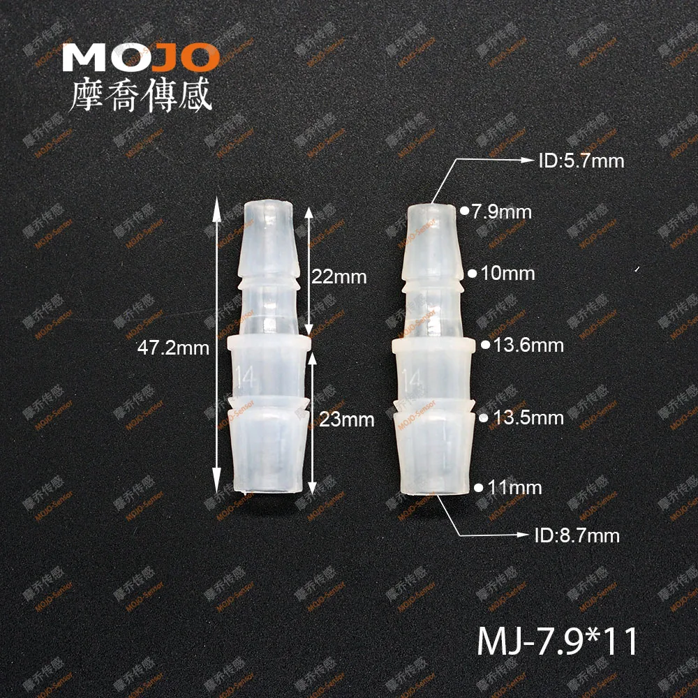 MJ-S7.9x11(10 шт./лот) PP Reducing Straght Тип колючей воды фитинги разъемы