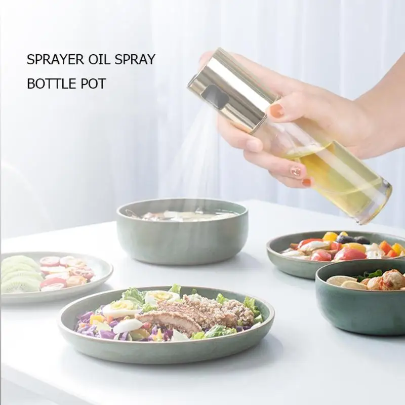 

Pump Kitchen Oil Spray Bottle Glass Oil Pot Stainless Steel Olive Oil Sprayer Leak-proof Drops BBQ Oil Dispenser Cooking Tools