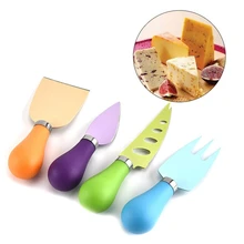 4 шт. бытовой набор инструментов для сыра с цветными ручками Набор ножей для сыра для Торт Пицца кухонный инструмент для выпечки