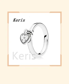

100% silver sterling 1:1 glamour 196571 love blocking original female ring lock jewelry wedding