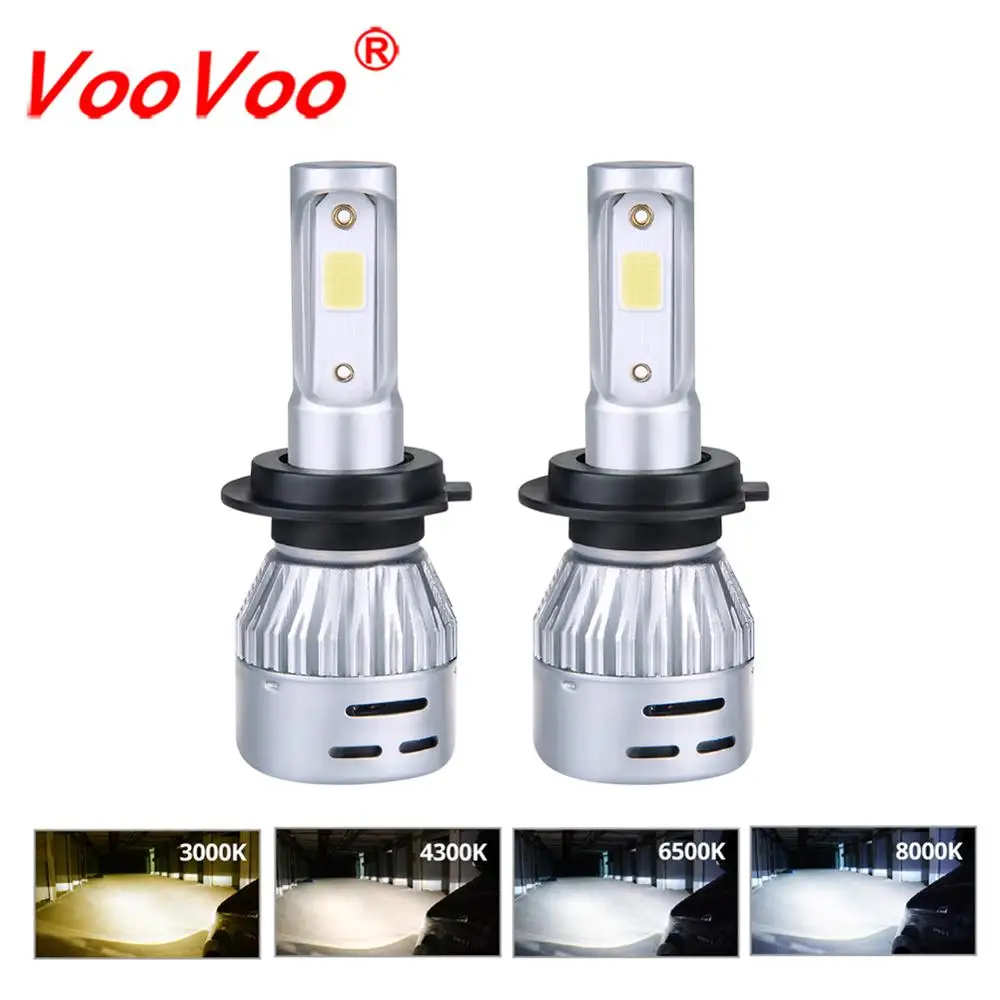 

VooVoo H4 LED Motorcycle Headlight H1 H7 H11 Bulb HS1 LED Moto Scooter Light Hi/Lo 4300K 6500K Motor Bike Headlamp 3000K 8000K