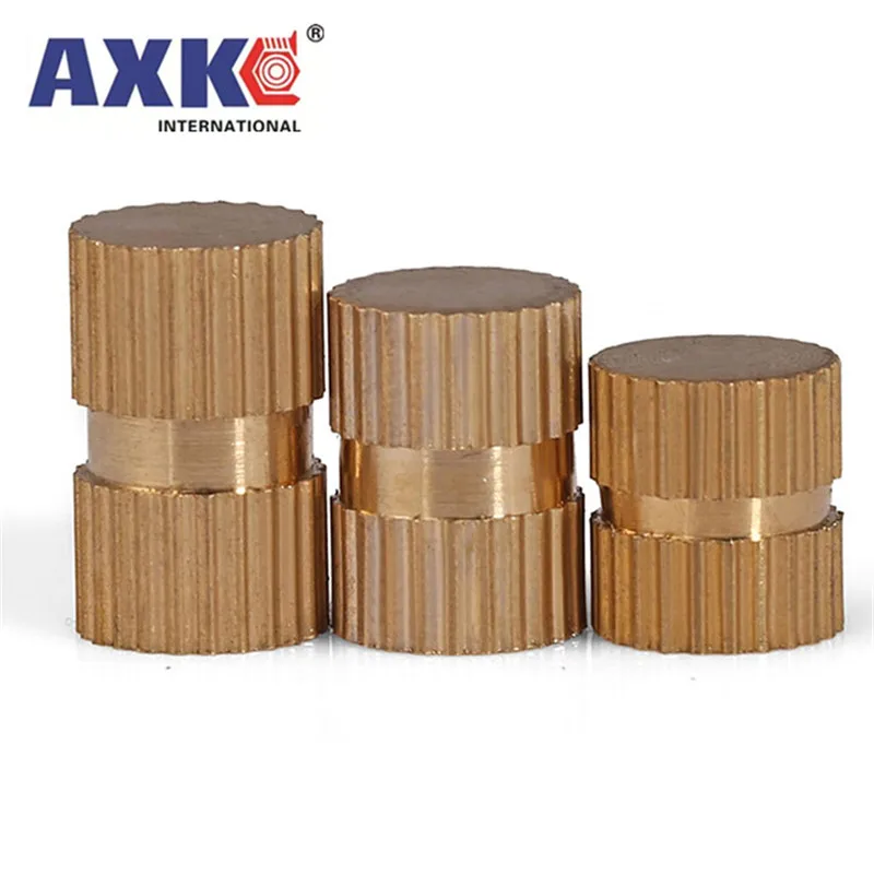 

5/25X M3 M4 M5 M6 M8 Type B Solid Brass Copper Injection Molding Knurl Thread Insert Nut Embedded Nutsert Single Pass Blind Hole