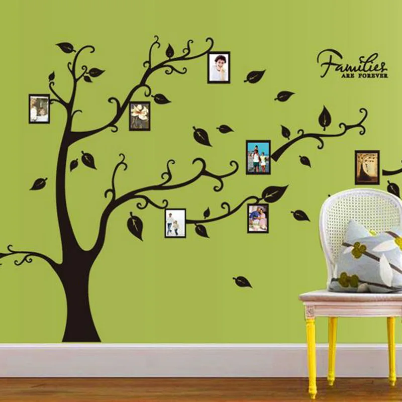 DIY Family Photo Frame Tree Wall Sticker Home Decor Living Room Bedroom Decals Poster Decoration Wallpaper | Дом и сад