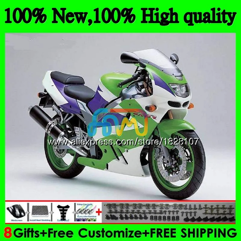 Корпус для ZX900 фиолетового и зеленого цветов, 900 CC ZX 900 9 R 19BS. 67 9R 900CC ZX-9R ZX9R 94 95 96 97 1994 1995 1996 1997 обтекатели комплект - Цвет: No. 1