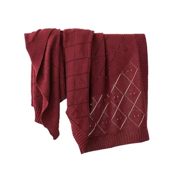 

Knitted Couch Armchair Blanket Office Recliner Cover Plaid Office Tippet Tassel Cobertor Baby Sleeper Comforter 130*160 cm