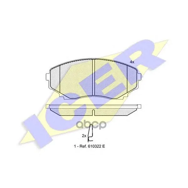 141345_колодки Дисковые Передние! Mazda Mpv 2.0i-3.0i/2.5td&4wd 96 Icer 141345 Icer арт. 141345