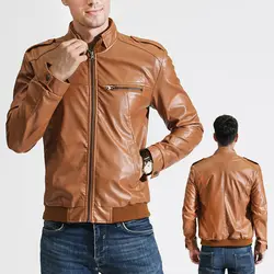 CHANWELL 2019 осенне-зимняя мужская однотонная куртка с длинными рукавами на молнии тонкая мотоциклетная куртка модная уличная куртка casaco masculino