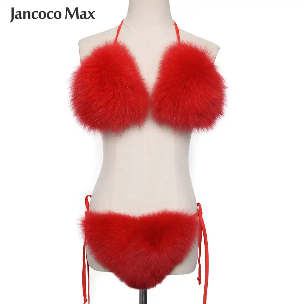 fur bikini set