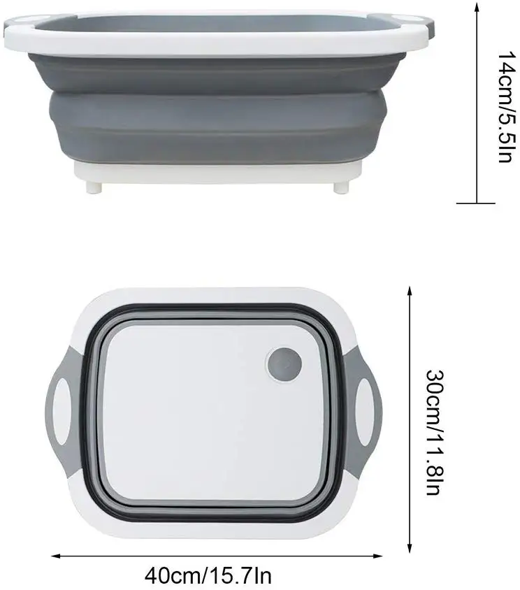 Складная разделочная доска для мытья фруктов и овощей, складная корзина для хранения раковины, разделочная доска дуршлаг для кухни