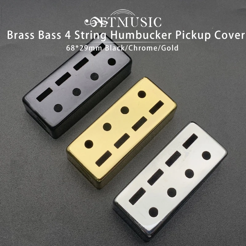 

4-струнная латунная электрическая бас-гитара Humbucker Pickup Чехлы для гитарного пикапа кольцо черный-хром-золото