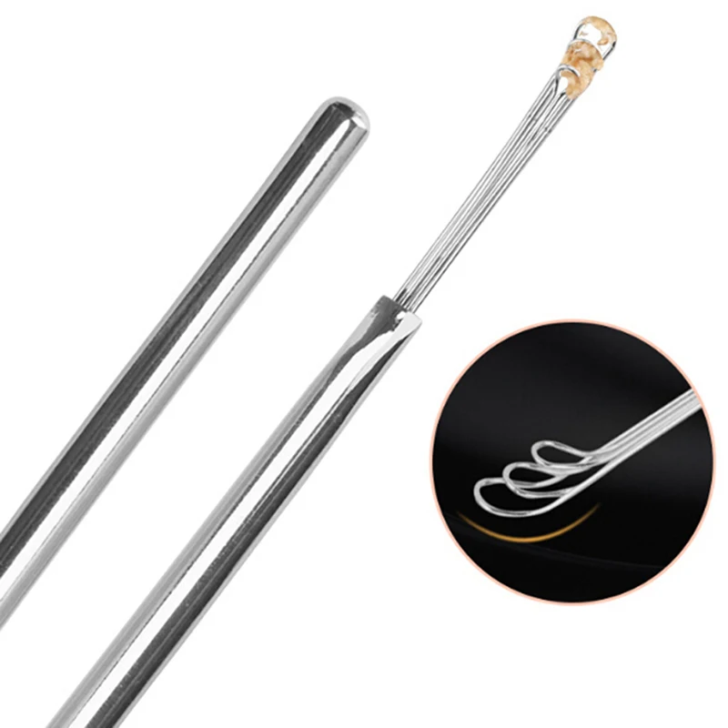 Portable Stainless Steel Ear Pick Cleaner Dig Ear Curette Tools Digging Earpick Cleaner Ear Spoon Ear Cleaning Tool Health Care