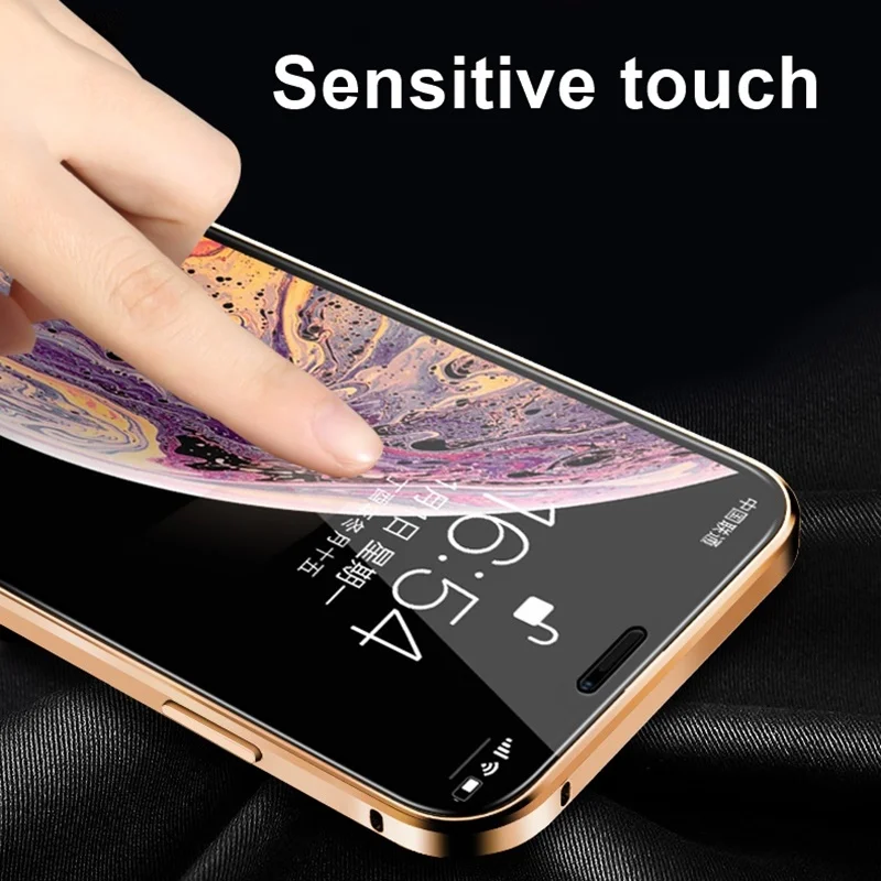 Анти-пип конфиденциальности Магнитный стеклянный чехол для телефона для iPhone 11 Pro Max двухсторонний антишпионский чехол для iPhone 7 8 Plus X XS XR