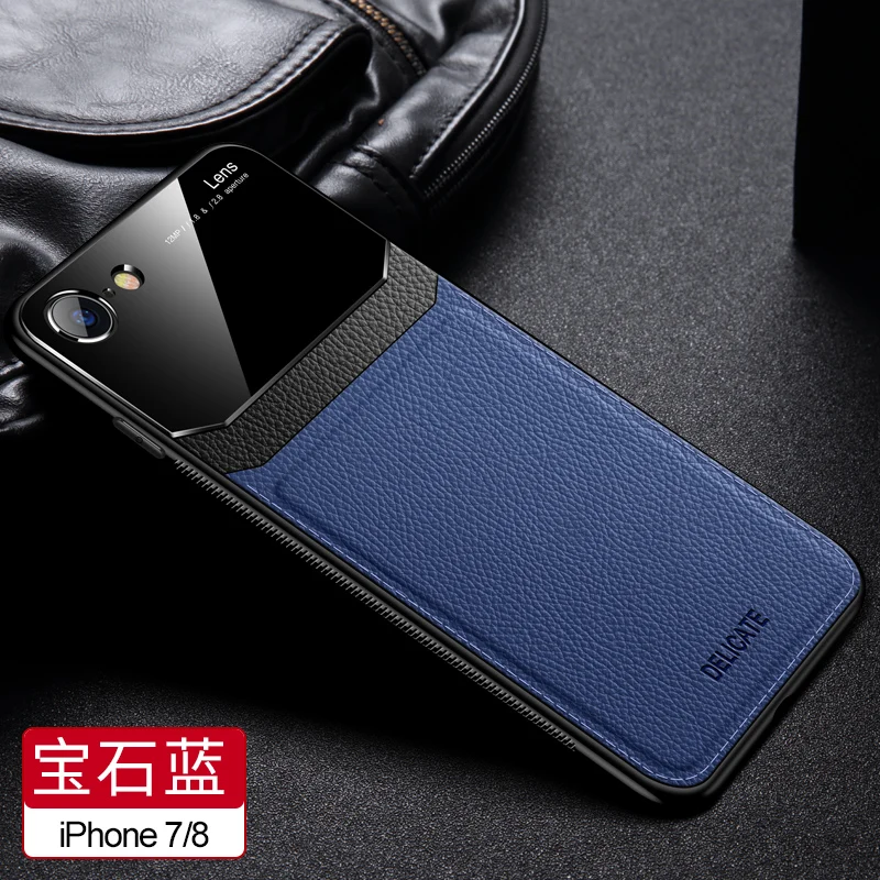 Phone Case for iphone SE 2 Shockproof Bumper Back Cover Leather PU Silicone iPhone 2020 SE2 | Мобильные телефоны и