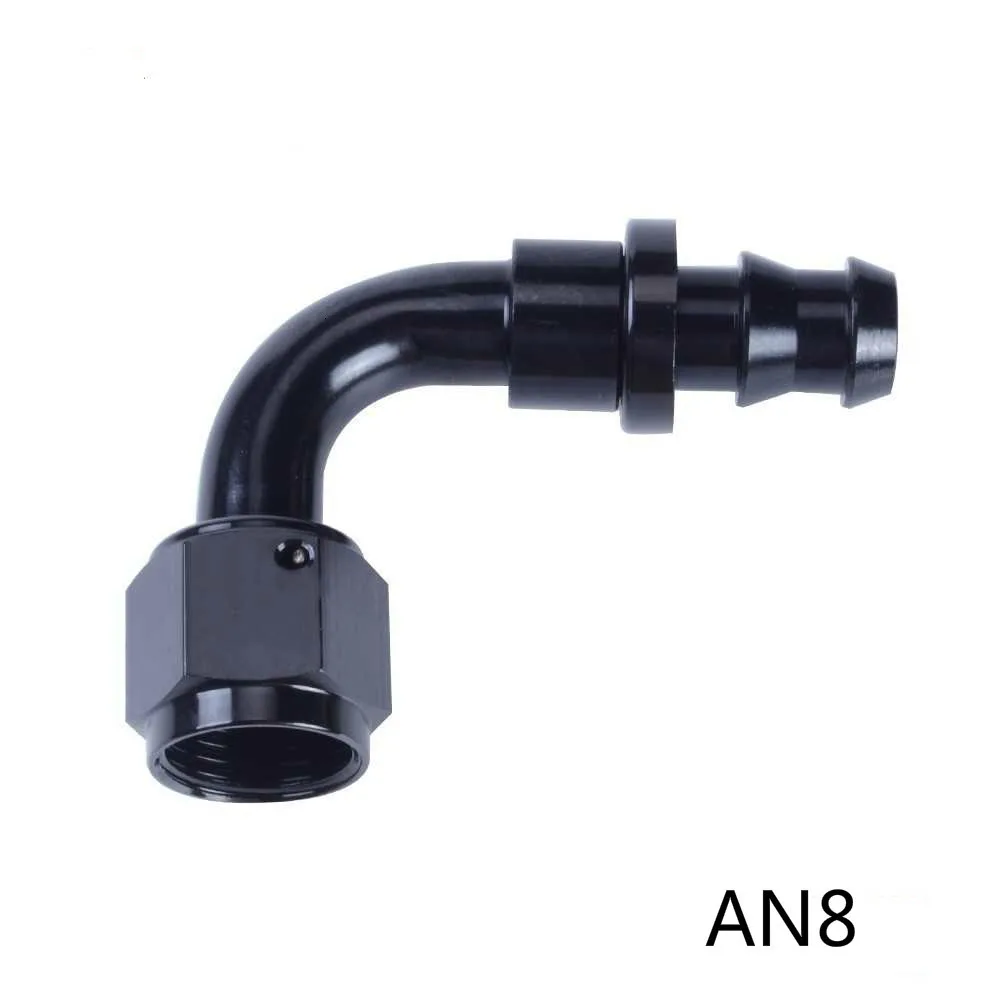 AN8 0 45 90 180 Degree Fuel Line Push-on Fitting Adapter Aluminum Oil Hose End Fittings Cooler Reusable | Автомобили и мотоциклы