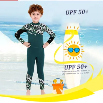 

2020 Kids Diving Suit 2.5MM Neoprenes Wetsuit Children For Boys Girls Keep Warm One-piece Long Sleeves UV Protection Swimwear