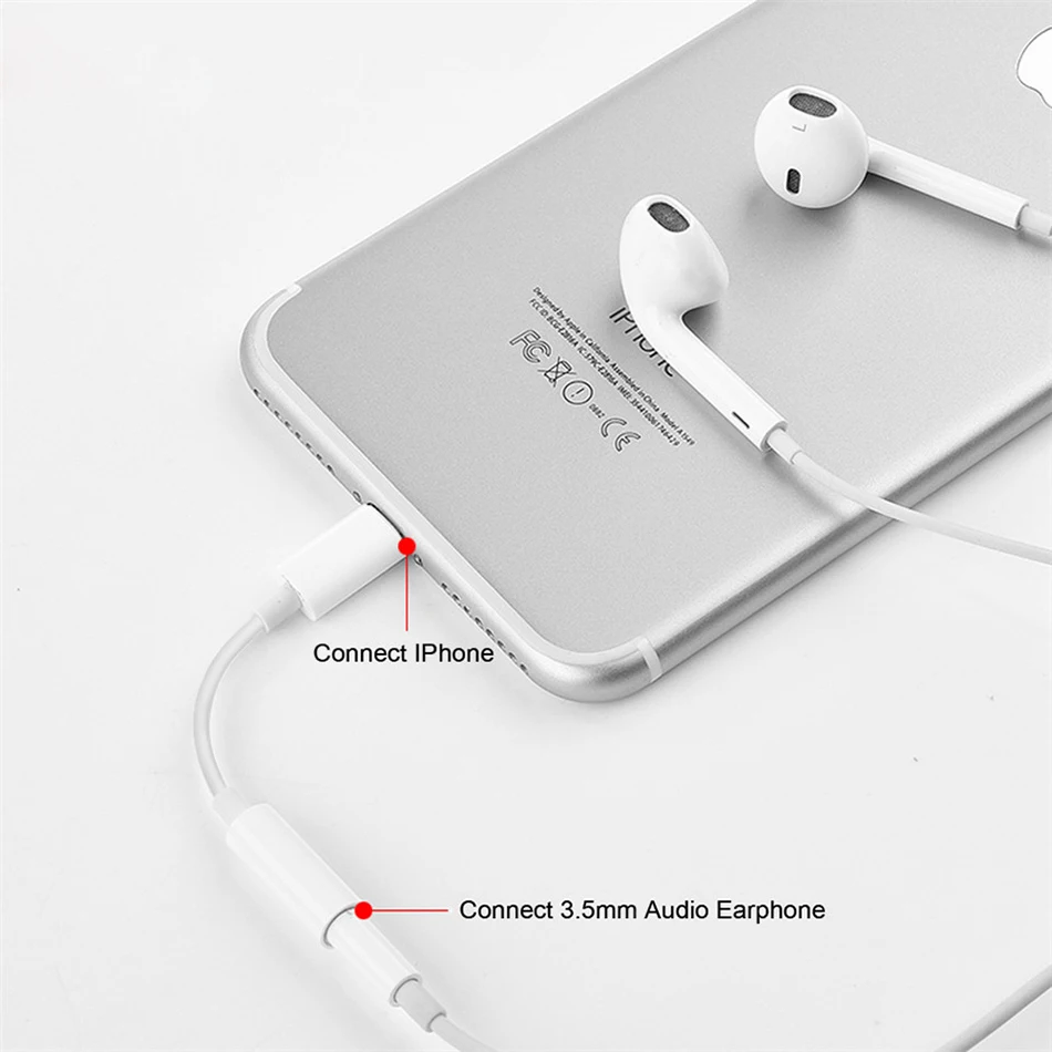 Для IOS 12 системный адаптер для наушников для iPhone 7 8 Plus X AUX аудио адаптер для Lightning до 3,5 мм адаптер для наушников кабель