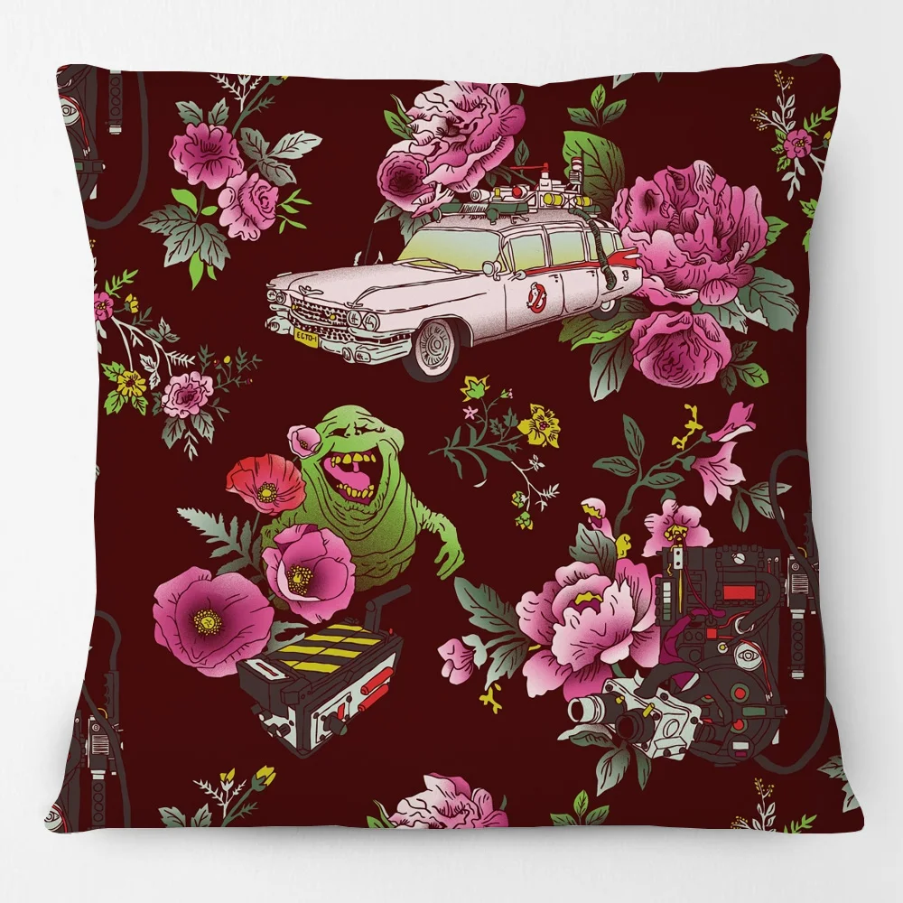 Floral Warrior Cartoon Art Space Ship Cushion Covers Hand Paintings Flowers  Vibes Cactus Pillow Case - AliExpress