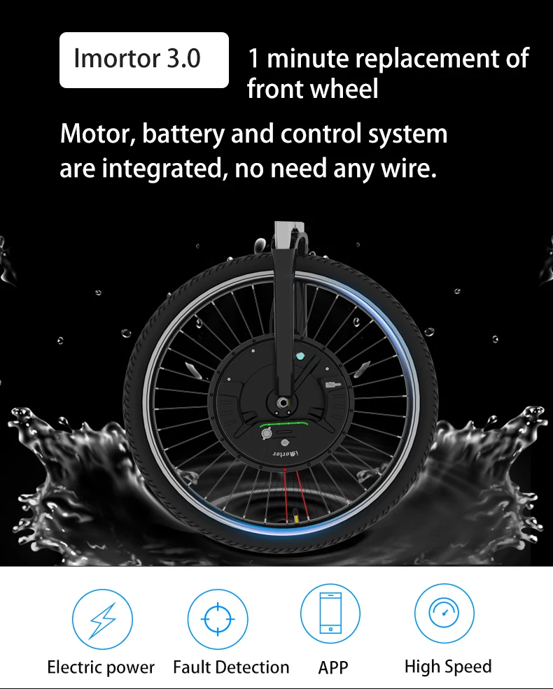 Комплект для электровелосипеда 36 В 350 Вт, переднее Imortor колесо с 2" 26" 700C 2" передним моторным колесом, все в одном Imortor Kit, комплект для электровелосипеда