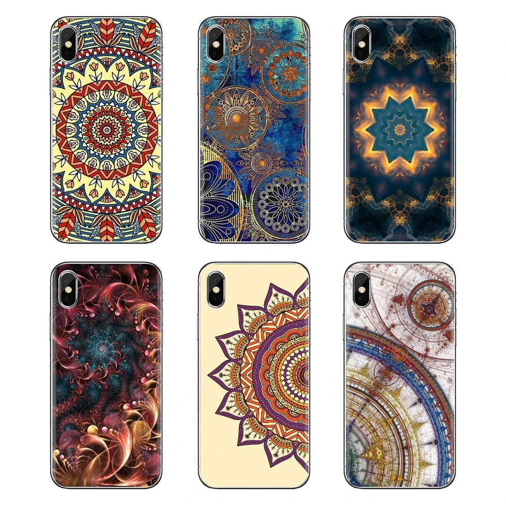 Silicone Case For LG Spirit Motorola Moto X4 E4 E5 G5 G5S G6 Z Z2 Z3 G2 G3 C Play Plus Mini Lace metallic Mandala Flower Paisley |