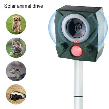 

Garden Solar Powered Intelligent Ultras Onic Outdoor Animal Repeller IP44 Waterproof Animal Drive Device Insect Repellent Tool
