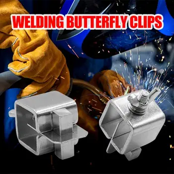 

8pcs Stainless Steel Welding Butterfly Clip Welding Positioner Welding Jacket Welding Sheet Metal Alignment Positioner