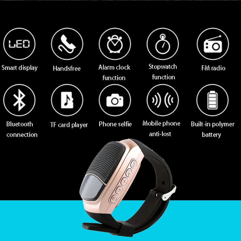 B90 Bluetooth динамик часы многофункциональный портативный спортивный Смарт Браслет