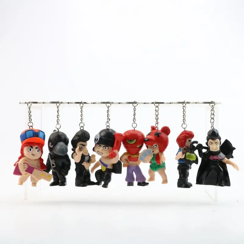 

8pcs/set Action Figure Toys Keychain Shelly Colt Jessie PVC Model For Kids Birthday Gift 7cm