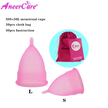 

100pcs/set menstrual cup monthly period cup coppetta mestruale menstruatie cup coupe menstruelle kubek menstruacyjny copita