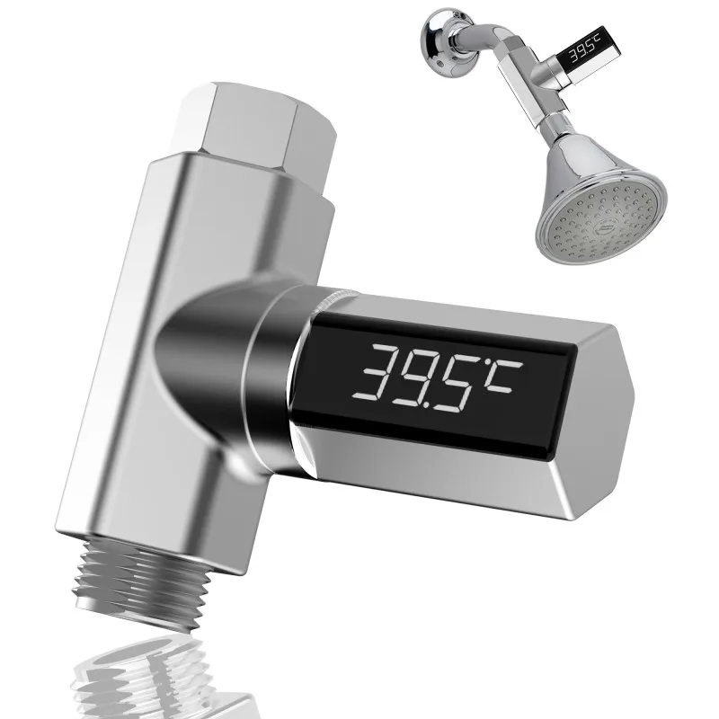 Светодиодный дисплей бытовой водный термометр для душа поток воды температура монитор светодиодный дисплей Термометры для душа - Цвет: Серый