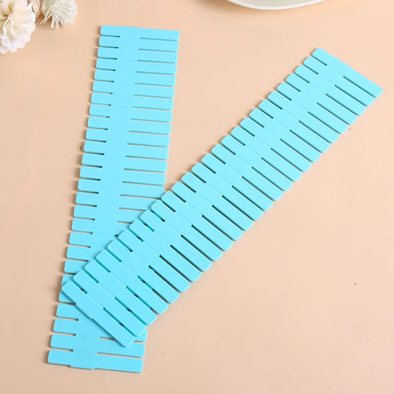 DIY утолщаются хранения Регулируемые перегородки ящик доска разделительная пластина организации перегородки коробка для хранения нижнего белья, бюстгальтеров сетки - Цвет: Синий