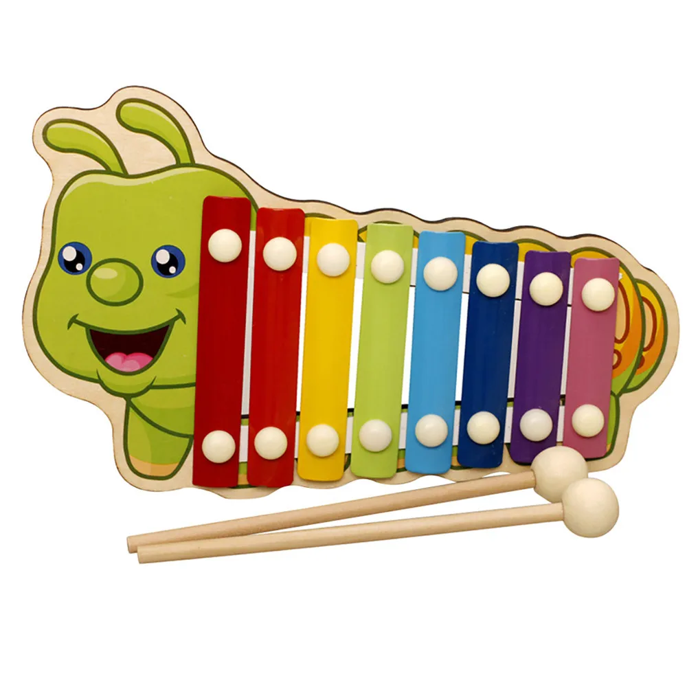 Детские музыкальные игрушки Деревянный инструмент ксилофон для детей раннее развитие мудрости развивающие игрушки детские игрушки - Цвет: Черный