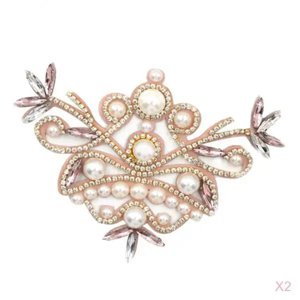 1 Pair Women Elegant Rhinestone Pearl Shoes Clips Flower Shoe Charms Clip Bridal High Heel Shoes Ornaments Jewelry