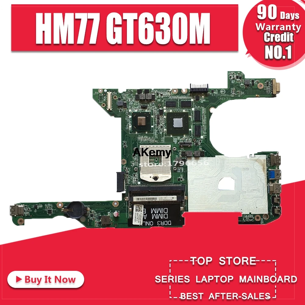 

DR0R08MB6E2 motherboard For DELL 14R 5420 7420 Laptop Motherboard DA0R08MB6E2 HM77 GT630M original Test mainboard