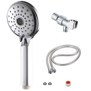 

Shower Kit, Hand Shower with Shower Hose, Stainless Steel, Adjustable Spray Mode, Universal Bathroom Shower Set, Removable Bath