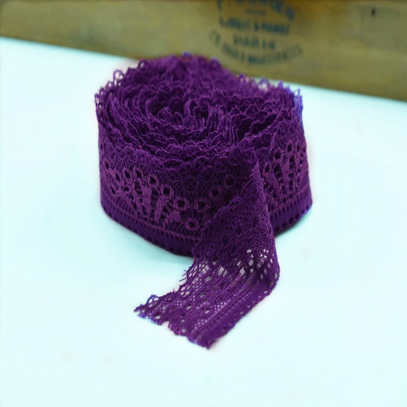 Lace Ribbon Lace Fabric Lace Sewing Accessories Lace Sewing Supplies Lace Accessories Lace Garment Accessories Lace Decoration 10Yards/lot Stretch Elastic Lace Trimming Ribbons 30mm Lace Fabric Embroidery Sewing DIY Clothing Wedding Decorative