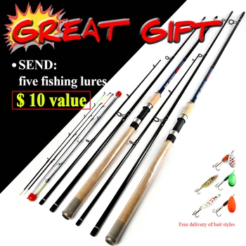 

FISH KING Feeder Fishing Rod Carbon for fishing accessories telescopic Spinning Casting rod with 3.6 3.9M L M H Weight 40-120g
